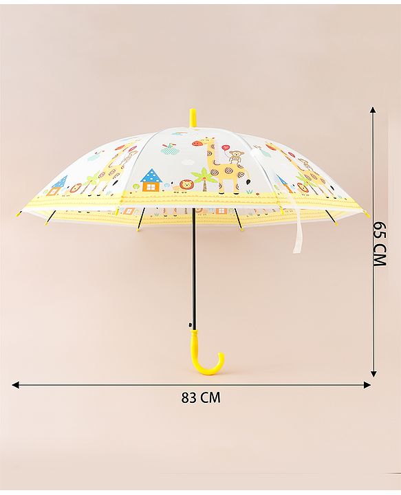 Babyhug Jungle Theme Printed Umbrella - Multicolor