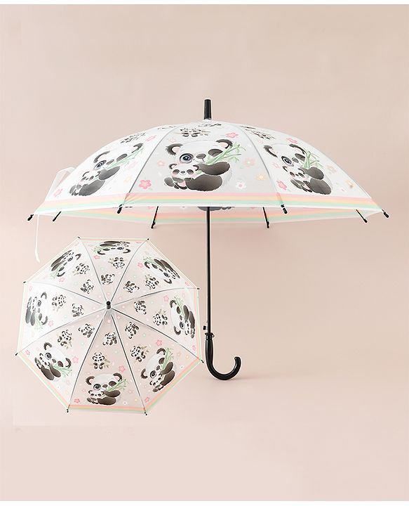 Babyhug Panda Printed Umbrella - Multicolor