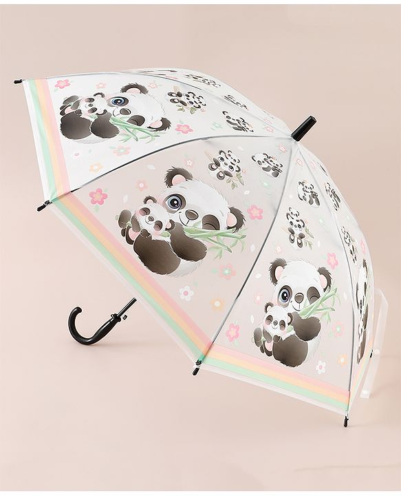 Babyhug Panda Printed Umbrella - Multicolor