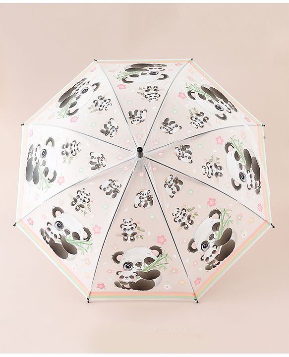 Babyhug Panda Printed Umbrella - Multicolor