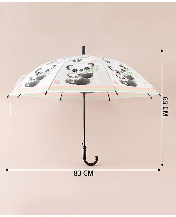 Babyhug Panda Printed Umbrella - Multicolor