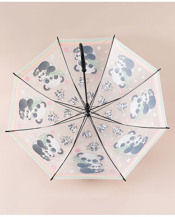 Babyhug Panda Printed Umbrella - Multicolor