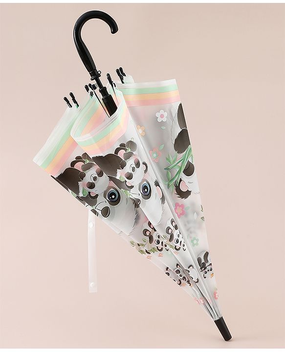 Babyhug Panda Printed Umbrella - Multicolor