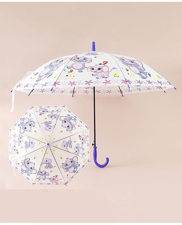Babyhug Elephant Printed Umbrella - Multicolor