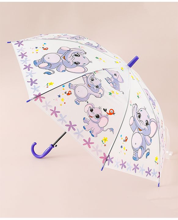 Babyhug Elephant Printed Umbrella - Multicolor