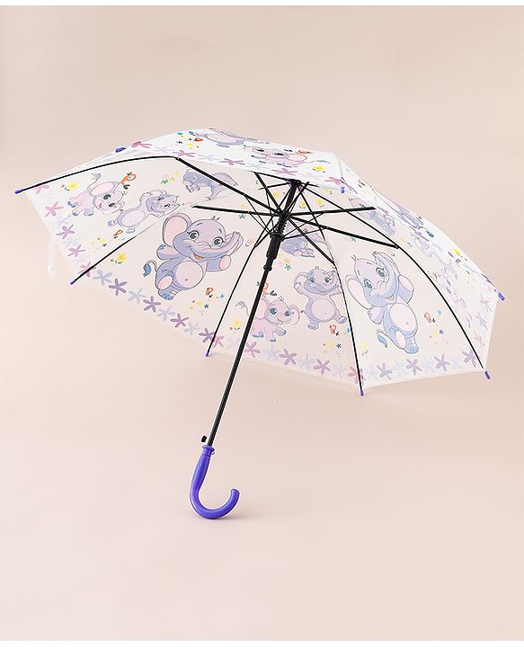 Babyhug Elephant Printed Umbrella - Multicolor