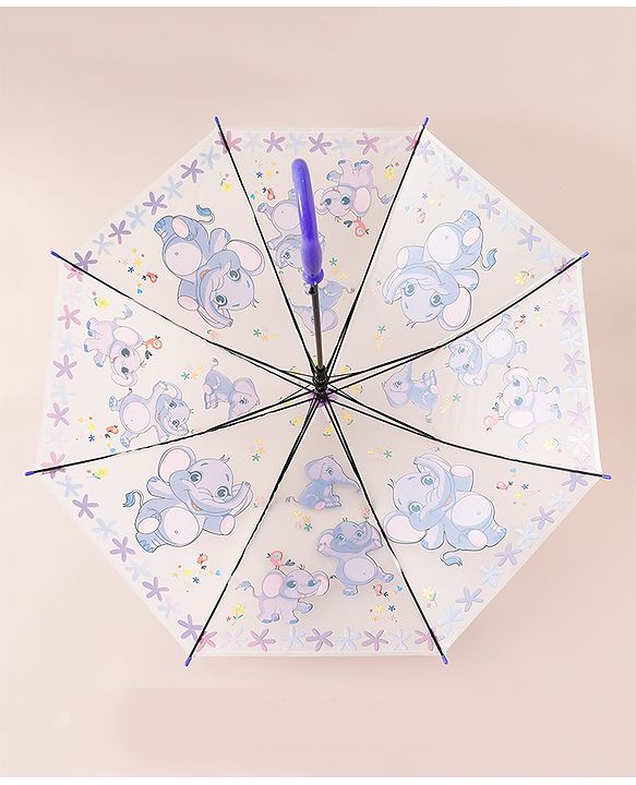 Babyhug Elephant Printed Umbrella - Multicolor