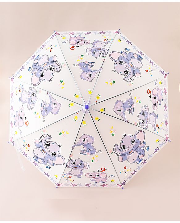 Babyhug Elephant Printed Umbrella - Multicolor