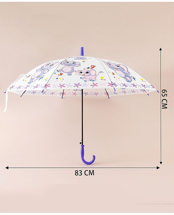 Babyhug Elephant Printed Umbrella - Multicolor