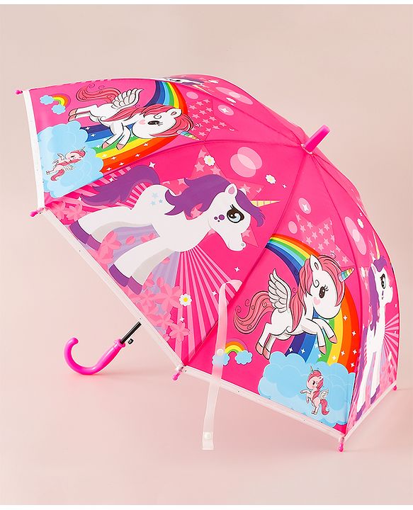 Babyhug Unicorn Printed Umbrella - Multicolor