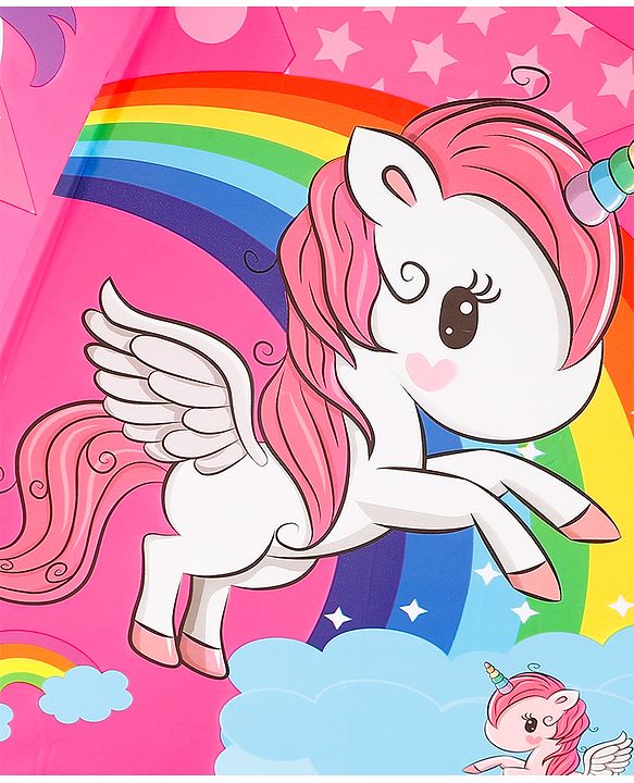 Babyhug Unicorn Printed Umbrella - Multicolor