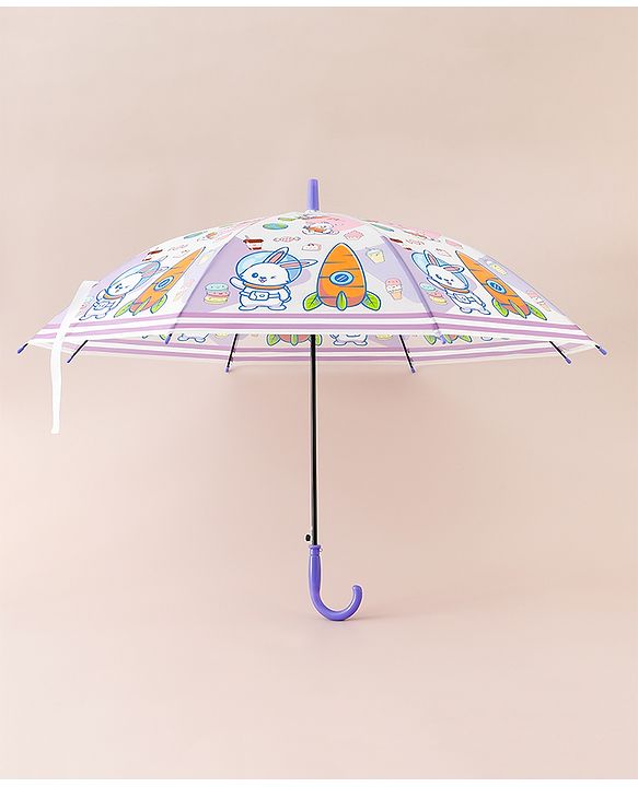 Babyhug Free Size Umbrella with Animal Print - Multicolor