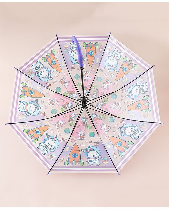Babyhug Free Size Umbrella with Animal Print - Multicolor