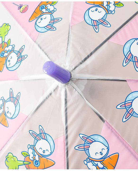 Babyhug Free Size Umbrella with Animal Print - Multicolor