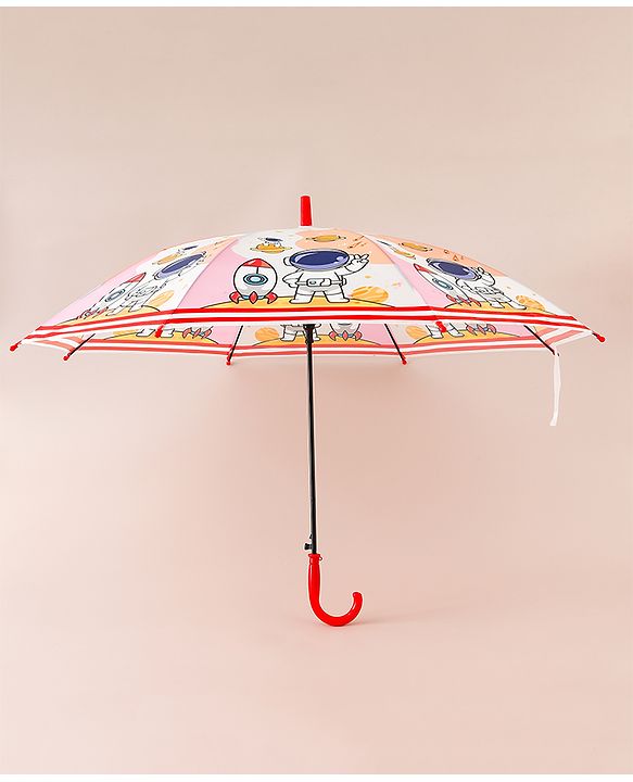 Babyhug Free Size Umbrella with Astronaut Print - Multicolor