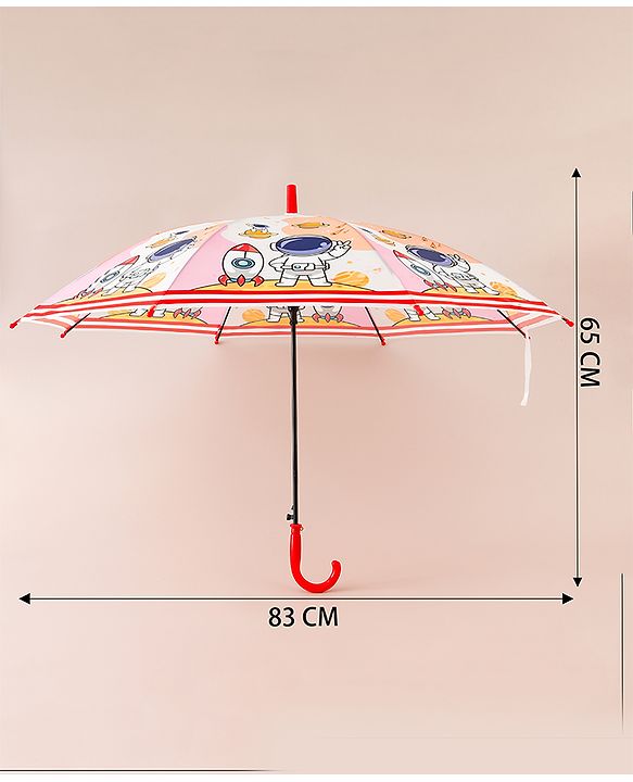 Babyhug Free Size Umbrella with Astronaut Print - Multicolor
