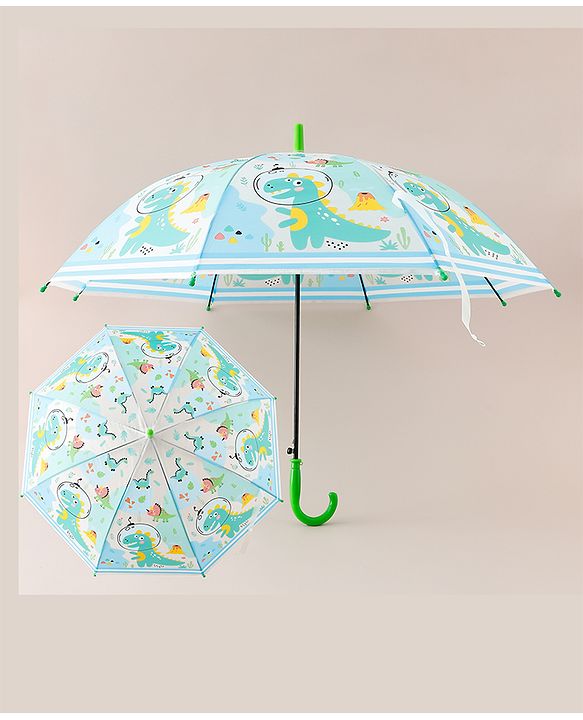 Babyhug Free Size Umbrella with Dinosaur Print - Multicolor