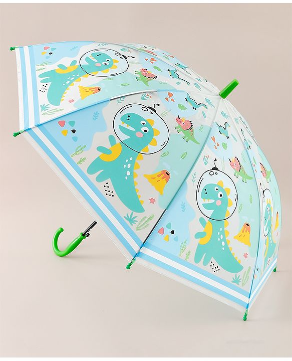 Babyhug Free Size Umbrella with Dinosaur Print - Multicolor
