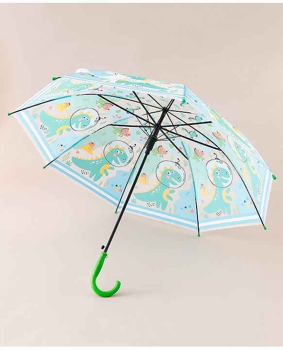 Babyhug Free Size Umbrella with Dinosaur Print - Multicolor