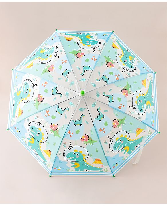 Babyhug Free Size Umbrella with Dinosaur Print - Multicolor