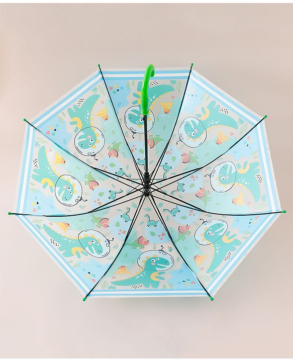Babyhug Free Size Umbrella with Dinosaur Print - Multicolor