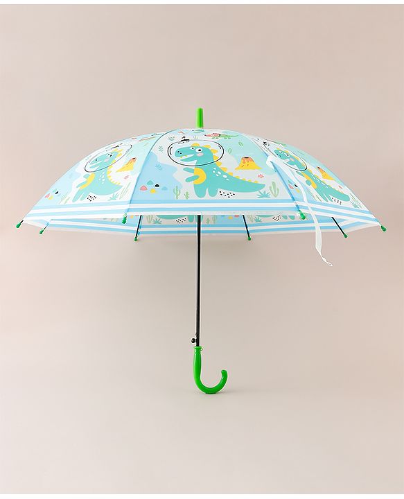 Babyhug Free Size Umbrella with Dinosaur Print - Multicolor
