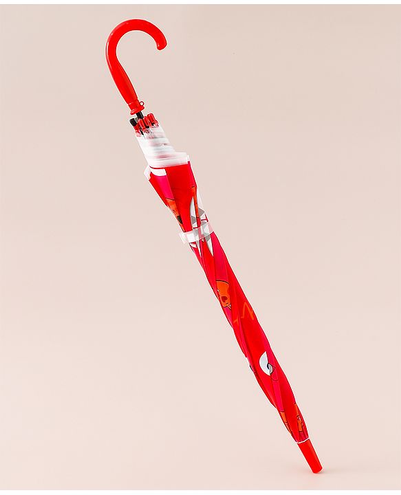Babyhug Free Size Umbrella with Cat Print - Red