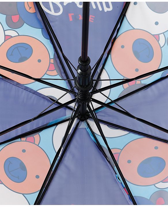 Babyhug Free Size Umbrella with Teddy Print - Multicolor