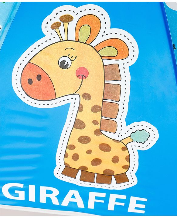 Babyhug Free Size Umbrella with Giraffe Print - Blue