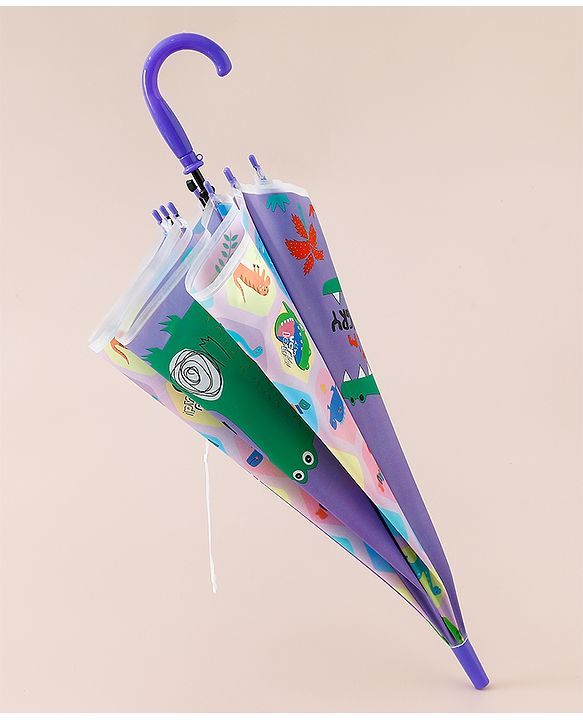 Babyhug Dino Printed Umbrella - Multicolor