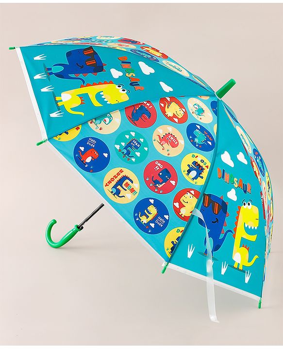Babyhug Free Size Dino Printed Umbrella - Green