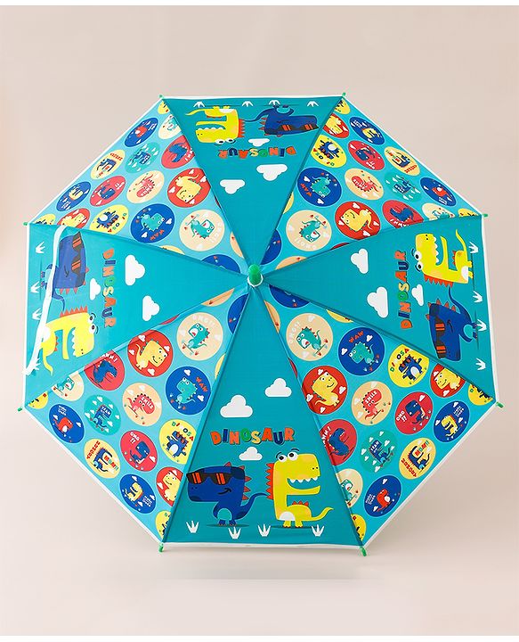 Babyhug Free Size Dino Printed Umbrella - Green