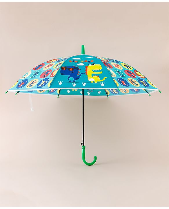 Babyhug Free Size Dino Printed Umbrella - Green