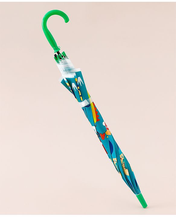 Babyhug Free Size Dino Printed Umbrella - Green