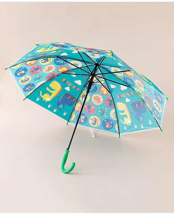 Babyhug Free Size Dino Printed Umbrella - Green