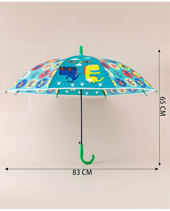 Babyhug Free Size Dino Printed Umbrella - Green