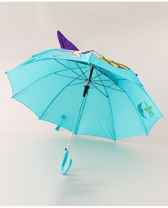 Babyhug Umbrella With Mermaid Print & Applique - Blue