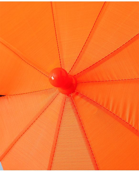 Babyhug Unisex Umbrella WIth Cat Print & Applique - Orange