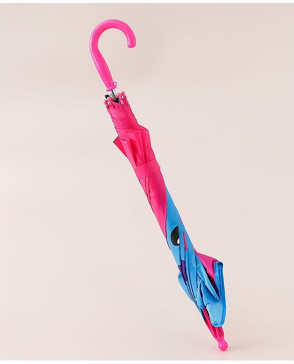 Babyhug Umbrella With Fish Print & Applique - Purple & Blue