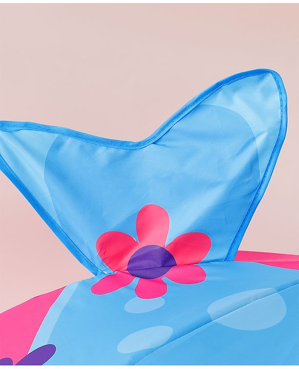 Babyhug Umbrella With Fish Print & Applique - Purple & Blue