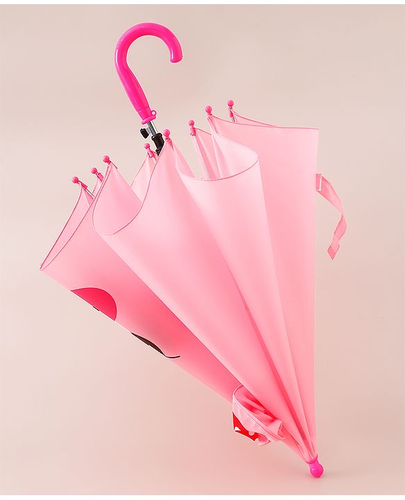 Babyhug Umbrella With Bunny Print & Applique - Pink
