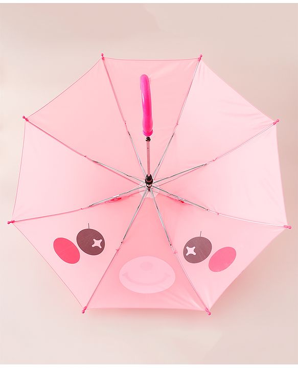 Babyhug Umbrella With Bunny Print & Applique - Pink