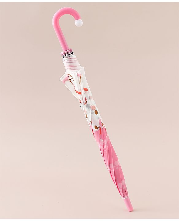 Babyhug Free Size Umbrella with Kitty Print -Pink