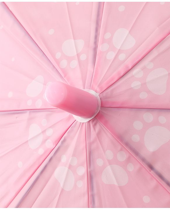 Babyhug Free Size Umbrella with Kitty Print -Pink