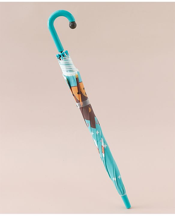 Babyhug Free Size Umbrella with Puppy Print -  Green