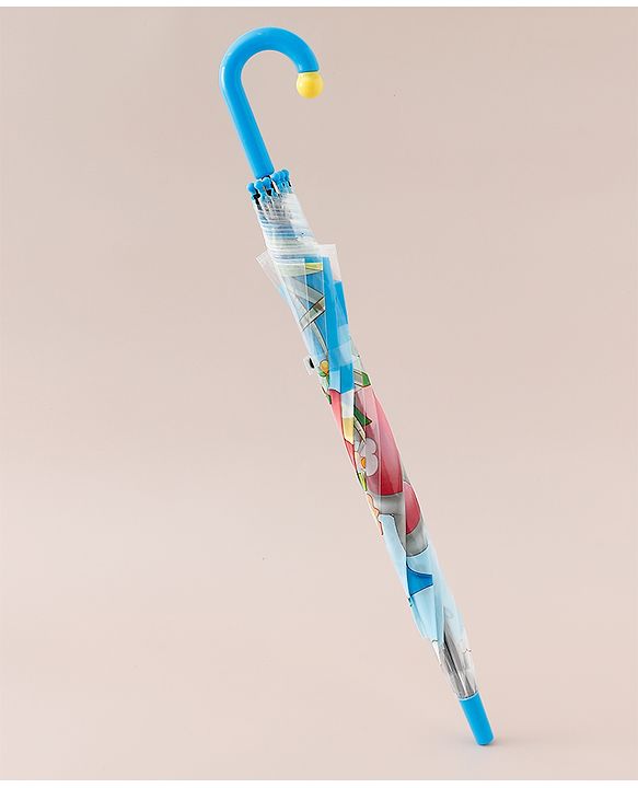 Babyhug Free Size Umbrella with Animal Print - Blue