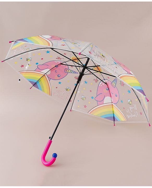 Babyhug Free Size Printed Umbrella - Dark Pink