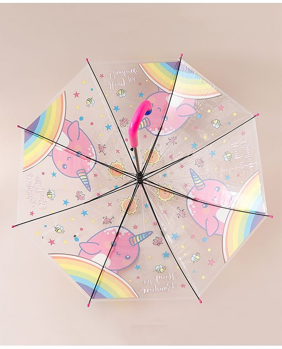 Babyhug Free Size Printed Umbrella - Dark Pink