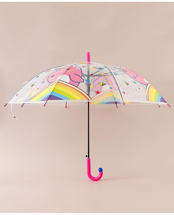 Babyhug Free Size Printed Umbrella - Dark Pink