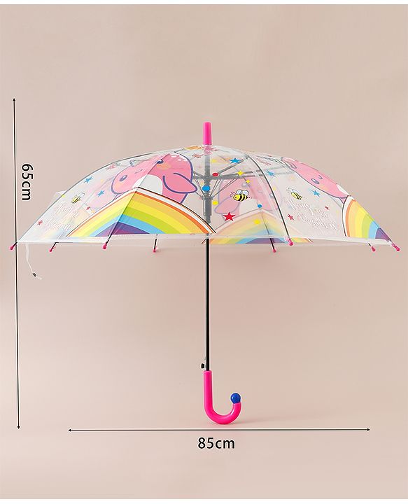 Babyhug Free Size Printed Umbrella - Dark Pink